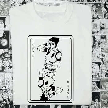 Hisoka Joker camiseta para Hombre de la Moda de Anime de Hunter X Hunter Manga T Camisa Japonés Camiseta Unisex de Verano de Algodón de la Camiseta de gran tamaño