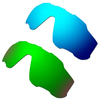 HKUCO Azul/Verde 2 Pares Polarizado Lentes de Repuesto Para Jawbreaker Gafas de sol de Aumentar la Claridad 15125