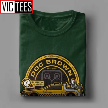 Hombres T Camisetas De Doc Brown Taxis Regreso Al Futuro Camisetas Graciosas Camisetas De Manga Corta De La Camiseta Tops Purificada De Algodón De Alta Calidad