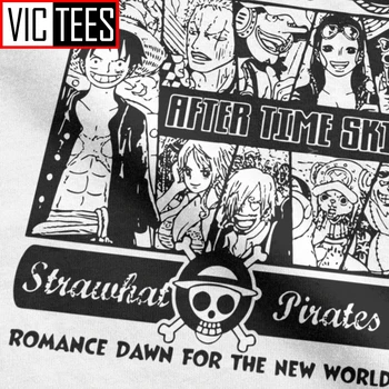 Hombres T-Shirt Piratas De Sombrero De Paja De Una Pieza De Algodón Puro Roronoa Zoro Anime Camiseta De Cuello De Tripulación Mayorista
