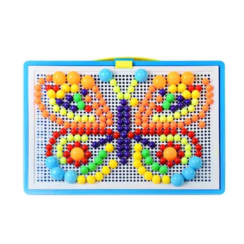 Hongo Peg Arte Juguetes de BRICOLAJE Creativo de Puzzle rompecabezas de Rompecabezas el Aprendizaje de Juguete Para los Niños Montessori Color Cognitivo Juguetes 20141