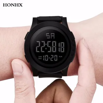 HONHX 2018 Marca de Lujo de los Hombres Reloj Analógico Digital de Militares del Ejército de los Relojes del Deporte del LED Impermeable Reloj de Pulsera de erkek kol saati 30