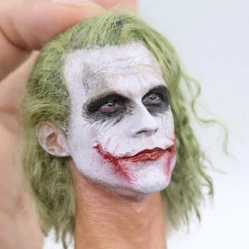 Hottoys adam2.0 1/6 El Joker de la planta de pelo Escultura de la cabeza del Repintado de la versión de joker cabeza del cuerpo masculino