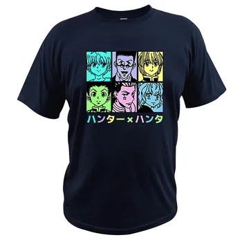 Hunter x Hunter Camiseta de Anime Killua Hisoka Gon Gráfico Camiseta de Algodón Suave de Alta Calidad Camiseta de Cuello redondo de Tops