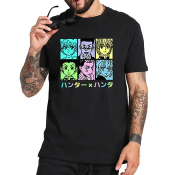 Hunter x Hunter Camiseta de Anime Killua Hisoka Gon Gráfico Camiseta de Algodón Suave de Alta Calidad Camiseta de Cuello redondo de Tops
