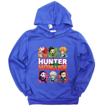 HUNTER-X-HUNTER patrón de dibujos animados de los niños suéter de niño y niña de la primavera y el otoño casual con capucha camisetas para niñas adolescentes