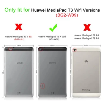 Híbrido Armadura de Soporte de Silicona caja de la Tableta Huawei MediaPad T3 7 BG2-W09 7.0 WiFi de la pulgada de la Versión Cubierta del Soporte Funda+Película