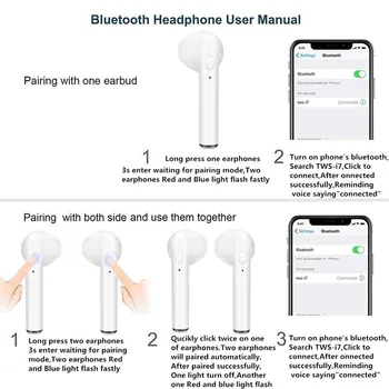 I7s TWS Bluetooth Auriculares Mini Deportes Auricular Impermeable Auriculares de Música con Auriculares De Xiaomi Huawei Iphone Auriculares Inalámbricos