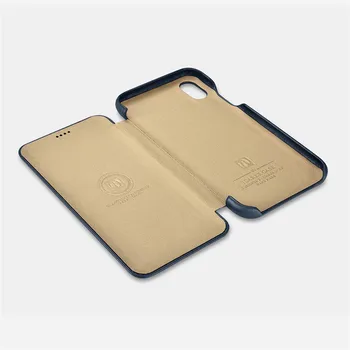 ICarer Flip Borde Curvo de Lujo de la Serie de la Cubierta para el iPhone XR XS Max 7 8 Más Real de Cuero Genuino Caso