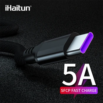 IHaitun 5A USB Tipo C Cable Para Huawei Mate 20 Honor10 Xiaomi Redmi Cable USB 3.1 Cargador Rápido de Alambre Cable de Datos de Súper Carga Rápida