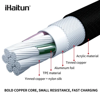 IHaitun 5A USB Tipo C Cable Para Huawei Mate 20 Honor10 Xiaomi Redmi Cable USB 3.1 Cargador Rápido de Alambre Cable de Datos de Súper Carga Rápida