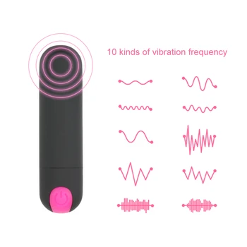 IKOKY 10 Velocidad Mini Bala vibradora USB Recargable G-spot Massager Potente Diseño de Dedo de la Fuerte Vibración de los Juguetes Sexuales para Mujeres 17239