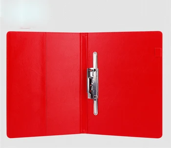 Imitación de Cuero de la Carpeta de Documentos, Portapapeles Carpetas Con fuerte clips , proyecto de la cubierta de la caja negro rojo