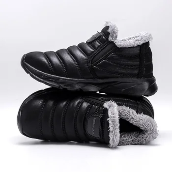Impermeable Botas de Nieve de los Hombres Zapatos de Invierno Suave de Algodón Caliente Zapatos Frío Invierno de los Hombres de Tobillo Botas Casual de Invierno Masculino Calzado KA1874