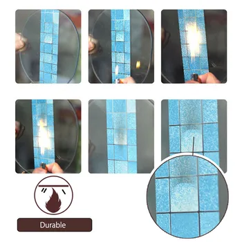Impermeable etiqueta Engomada de la Pared del Mosaico de papel de Aluminio Auto-adhesivo Anti Aceite de Cocina cuarto de Baño fondo de pantalla de la Resistencia al Calor del Hogar Decoración de la etiqueta Engomada