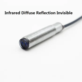 Impermeable Sensor Láser de la barrera Fotoeléctrica de 30cm de Reflexión Difusa de Infrarrojos Visible Material Opague Optoelectric Interruptor M12