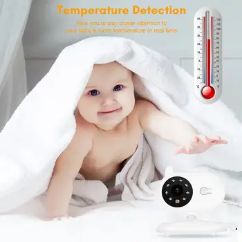 IMPORX de 3.5 pulgadas, Video Inalámbrico Bebé Monitor de Cámara de Dos vías de Intercomunicación de la Niñera de la Cámara de Niñera de Visión Nocturna Detección de la Temperatura