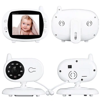 IMPORX de 3.5 pulgadas, Video Inalámbrico Bebé Monitor de Cámara de Dos vías de Intercomunicación de la Niñera de la Cámara de Niñera de Visión Nocturna Detección de la Temperatura