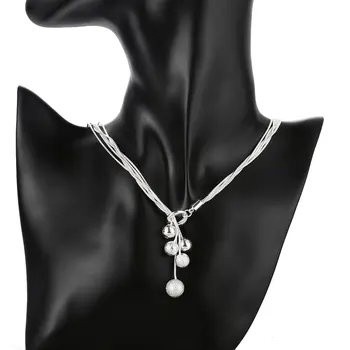 INALIS cuenta Redonda Flash Colgante Collares Simple Y Elegante Multi-Línea Unisex Collar de Ajuste de Fiesta de Prom de la Moda de la Joyería Regalos
