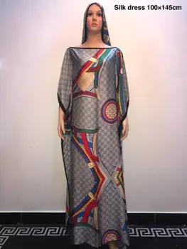 Increíble impreso Kaftan los Vestidos de Seda Populares de Malasia Estilo de las mujeres Musulmanas vestido de seda africanos vestidos para las mujeres 142524