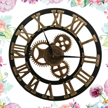 Industrial del Engranaje de Reloj de Pared Decorativo Reloj de Pared de Estilo Industrial Reloj de Pared (30/40/50cm de Oro Envío sin Batería)