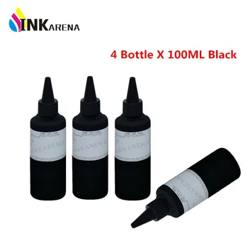 INKARENA Botella de 100ml de tinta Negra de Recarga de tinte Kit de Reemplazo Para HP Epson Premium para Canon Brother Impresora de inyección de tinta de Ciss