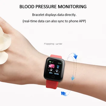 Inteligente Reloj de Pulsera de los Deportes de la Aptitud de la Presión Arterial Frecuencia Cardíaca de la Llamada Mensaje Recordatorio para Android Podómetro Reloj Inteligente 75559