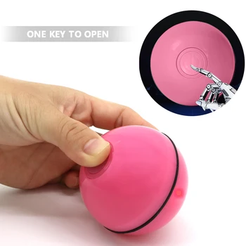 Interactiva Smart Gato de Juguete Recargable USB Led de Luz de 360 Grados de la Auto Rotación de la Bola de Mascotas Juguetes Jugando Blanco de la Mascota de la Bola para el Gato
