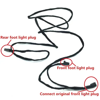 Interior del coche LED Posterior Reposapiés Luces/Cajuela Luz de la lámpara del arnés de cableado Para VW A3 S3 A4 B9 A5 A6 A7 A8 Q3 Q5 Q7 TT Asiento