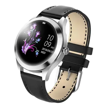 IP68 Impermeable Reloj Inteligente Mujer Hermosa Pulsera con Monitor de Ritmo Cardíaco Sueño de Monitoreo Smartwatch Conectar IOS Android KW10 banda 51313