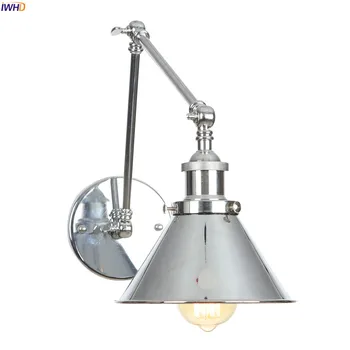 IWHD Ajustable Loft de Estilo Vintage Lámparas de Pared de la Sala de Brazo Largo de la Pared de los Accesorios de Luz LED de Edison Wandlamp Apliques de Pared