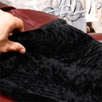 J24 corderos de lana de piel de cuero de la chaqueta de motocicleta