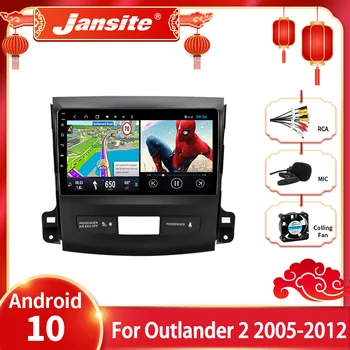 Jansite Android 10 de la Radio del Coche para Mitsubishi Outlander Xl 2 CW0W 2005-2012 Multimedia Reproductor de Vídeo 2din GPS DVD equipos de sonido de la Unidad principal