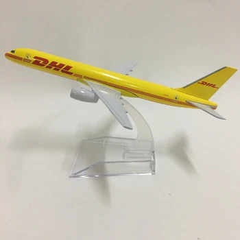 JASON TUTU 16cm DHL Boeing 757 Plano Modelo de Avión de aeromodelismo Aviones Modelo 1:400 Diecast Metal aviones de juguete