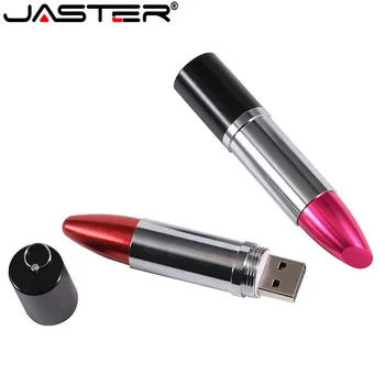 JASTER cristal barra de labios modelo de Unidad Flash USB de 4GB 8GB 16GB 32GB de piedra preciosa de la impulsión de la pluma del regalo de palo 74216