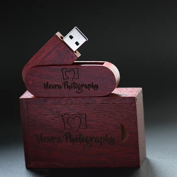 JASTER de madera+Caja (1 pc gratis LOGOTIPO) de la Unidad Flash USB de 8 gb 16 GB 32 GB 64 GB 4 GB USB 2.0 Pen Drive de Memoria, pendrive regalos de Navidad
