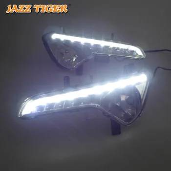 JAZZ TIGRE Super Brillo Impermeable del ABS 12V del Coche DRL de la Lámpara de Luz Diurna de LED Para Kia Sportage 2010 2011 -