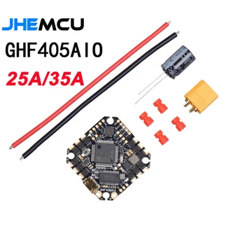 JHEMCU GHF405AIO 25A 35A sin Escobillas FC BEC Controlador de Vuelo para un Palillo de Carreras de drones F4 3-6S AIO BEC