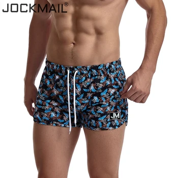 JOCKMAIL Hombres Traje de baño de los Cortos de la Junta de bañadores para Hombres ropa de playa del arco iris de la impresión digital Sexy trajes de baño cortos de Playa de surf