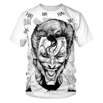Joker Payaso Impreso en 3D Camiseta Blanca de Verano los Hombres de las Mujeres harajuku T-shirt fortniter de gran tamaño de la Camiseta de los Muchachos Adolescente Camiseta de Manga Corta