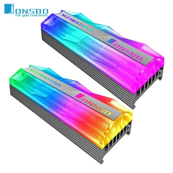 Jonsbo M. 2-2 SSD Disipador de calor de 5V 3 patillas ARGB M. 2 NVME NGFF SSD Unidad de Estado Sólido Disco Duro del Disipador de Calor del Radiador Enfriador de Chaleco Almohadillas Térmicas
