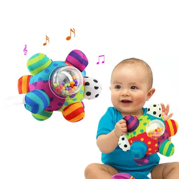 Juguetes De Bebé De La Diversión Poco Fuerte Bell Bebé Bola Se Queda Juguete Desarrollar Bebé Inteligencia Agarrar Juguete De La Mano De Bell Sonajero Juguetes Para Bebé/Bebé