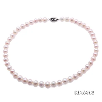 JYX de Alta Calidad Ronda Collar de Perlas 8.5-9.5 mm AAA Ronda de Collares de Perlas Naturales de agua Dulce Redondo de la Cadena para las mujeres