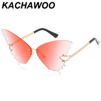 Kachawoo gafas de sol de moda las mujeres de la forma de la mariposa azul púrpura montura gafas de sol para damas degradado lente regalo hembra 17232