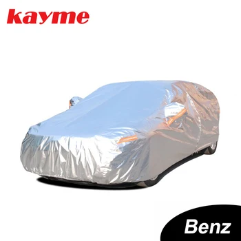 Kayme de aluminio de la prenda Impermeable del coche cubre super sol de protección de polvo, Lluvia cubierta del coche lleno universal auto suv de protección para el Benz