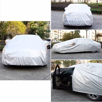 Kayme de aluminio de la prenda Impermeable del coche cubre super sol de protección de polvo, Lluvia cubierta del coche lleno universal auto suv de protección para el Benz
