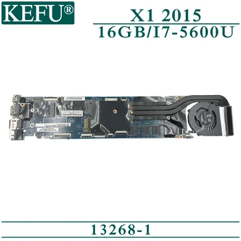 KEFU 13268-1 original de la placa base para Lenovo ThinkPad X1 de Carbono de con 16 GB-memoria RAM I7-5600U de la placa base del ordenador Portátil 14869