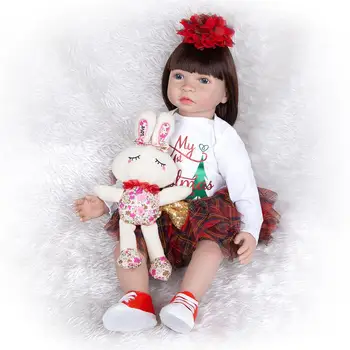KEIUMI Nuevo Diseño de 60 CM de Renacer Niño de la Muñeca del Bebé Realista de la Princesa Niña Viva Bebe Reborn Para niños Regalo de Navidad Compañero de juegos