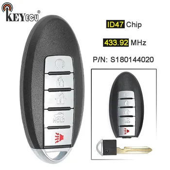 KEYECU 433,92 MHz ID47 Chip de la FCC: S180144020 Reemplazo Inteligente Remoto de la Llave del Coche Llavero con mando a distancia Botón 5 para Nissan Maxima Altima 2013