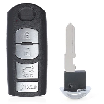 KEYECU Smart Remote Key - 4 Botón FSK 315MHz PCF7953P 49 Chip - LLAVERO con mando a distancia para Mazda CX-9 CX5 SUV 2016 2017 2018, WAZSKE13D02 SKE13D01